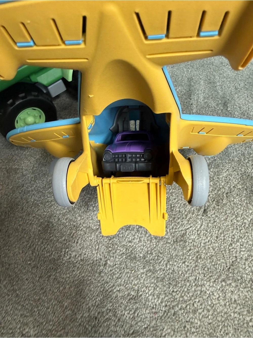Green Toys Garbage Recycling Truck - Cargo Plane - Purple Car